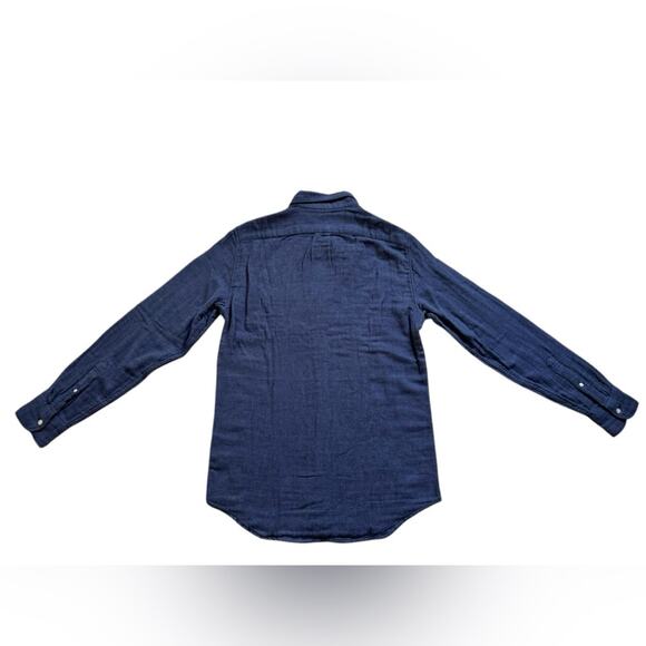 J.Crew Mens slim fit cotton button down shirt navy size small NWT long sleeve - Picture 4 of 7